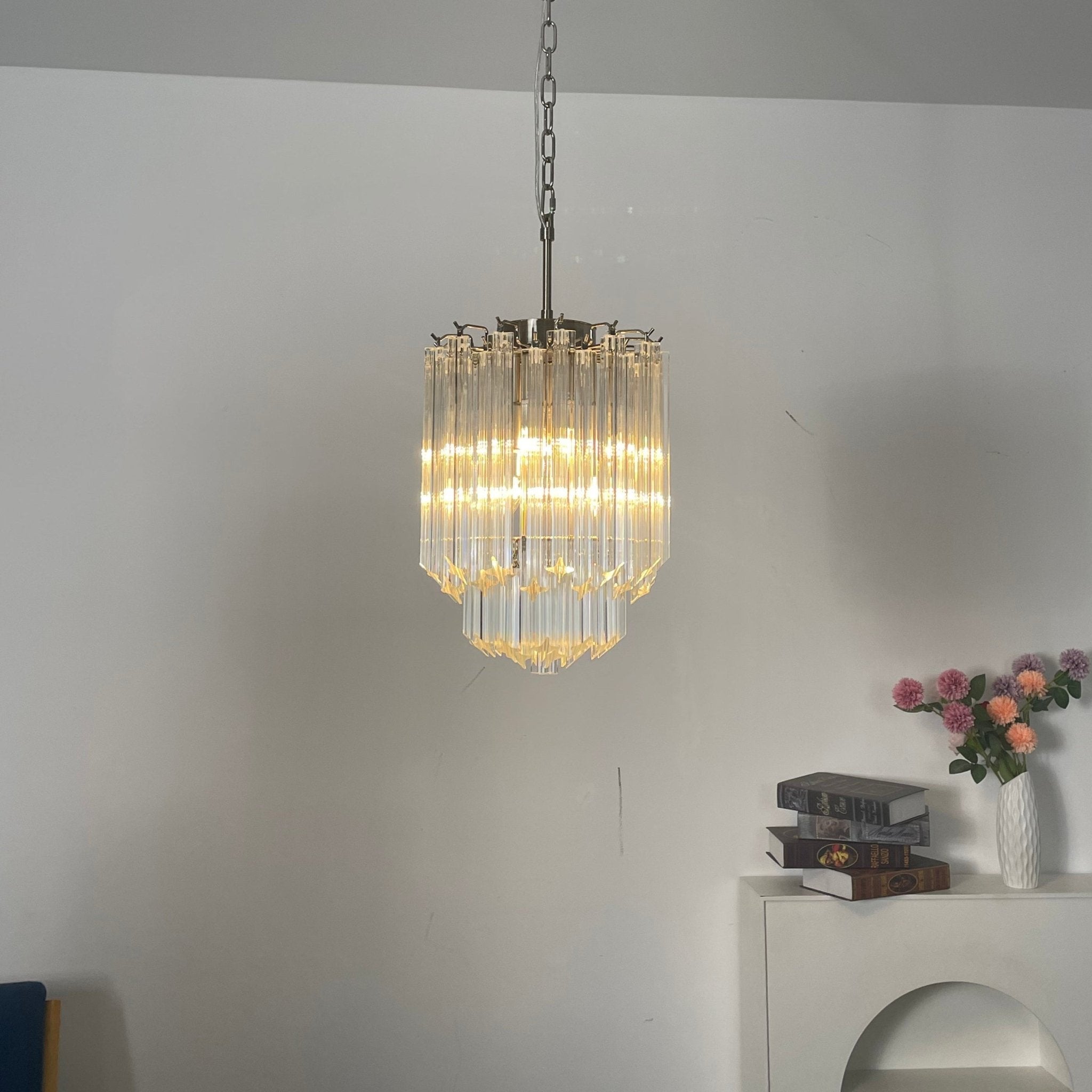 Luph Transparant Murano Glass Prism Chandelier