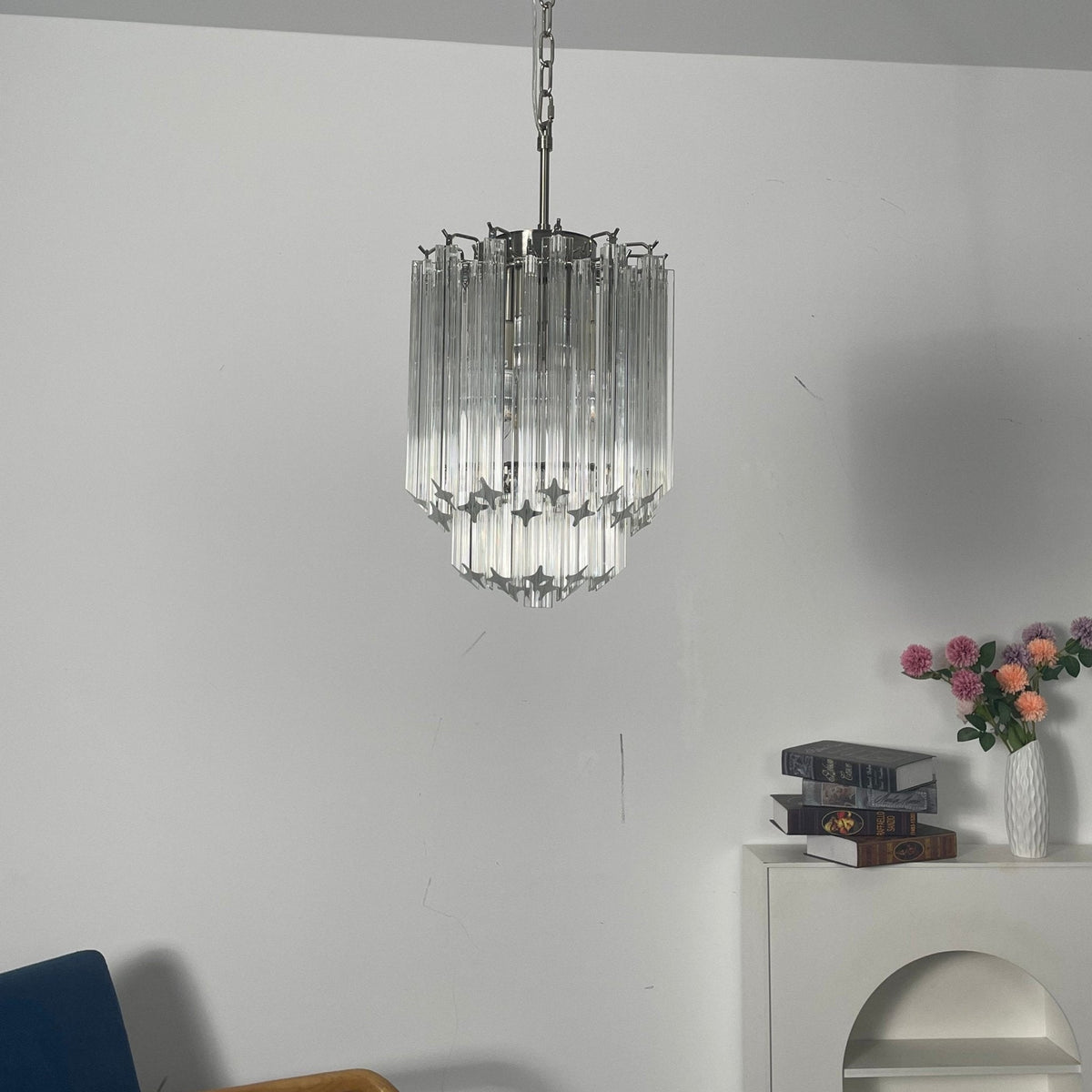 Luph Transparant Murano Glass Prism Chandelier