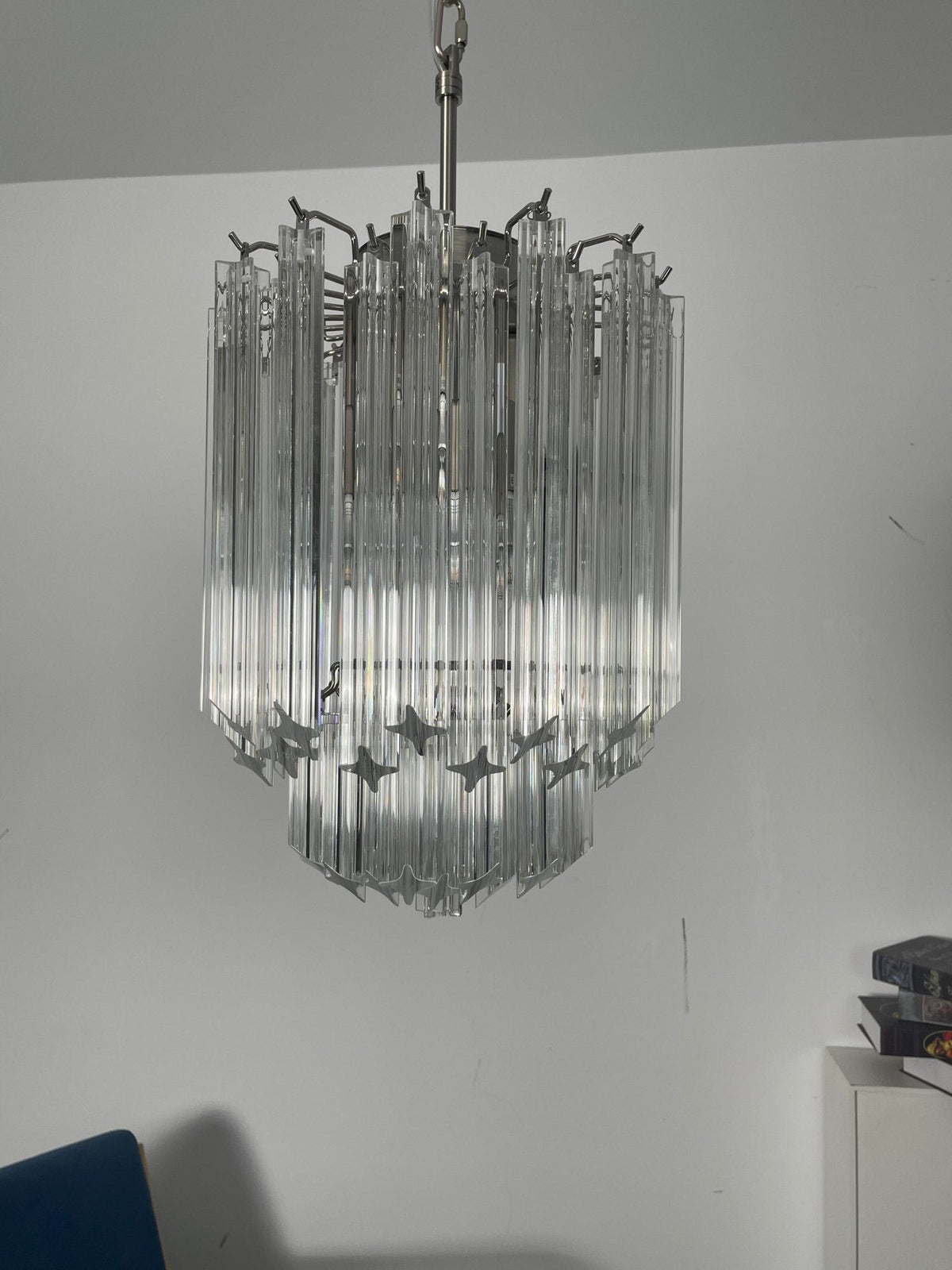 Luph Transparant Murano Glass Prism Chandelier