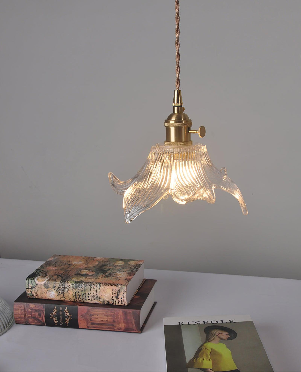 Aell Brass & Glass Glam Pendant Light