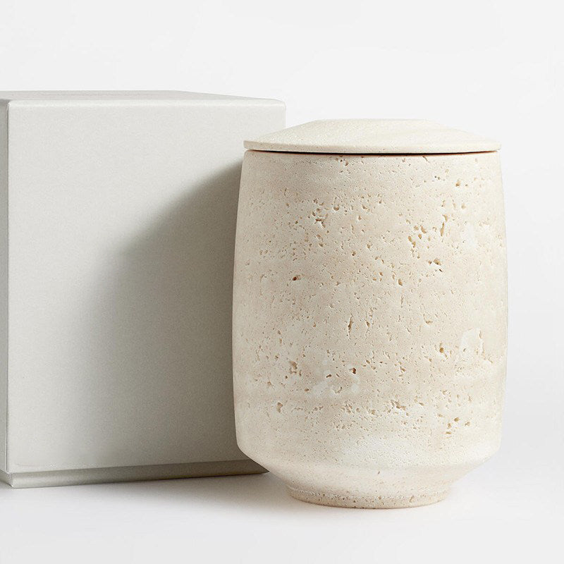 Sovel Elegant Interior Modern Natural Travertine Stone Candle Holder