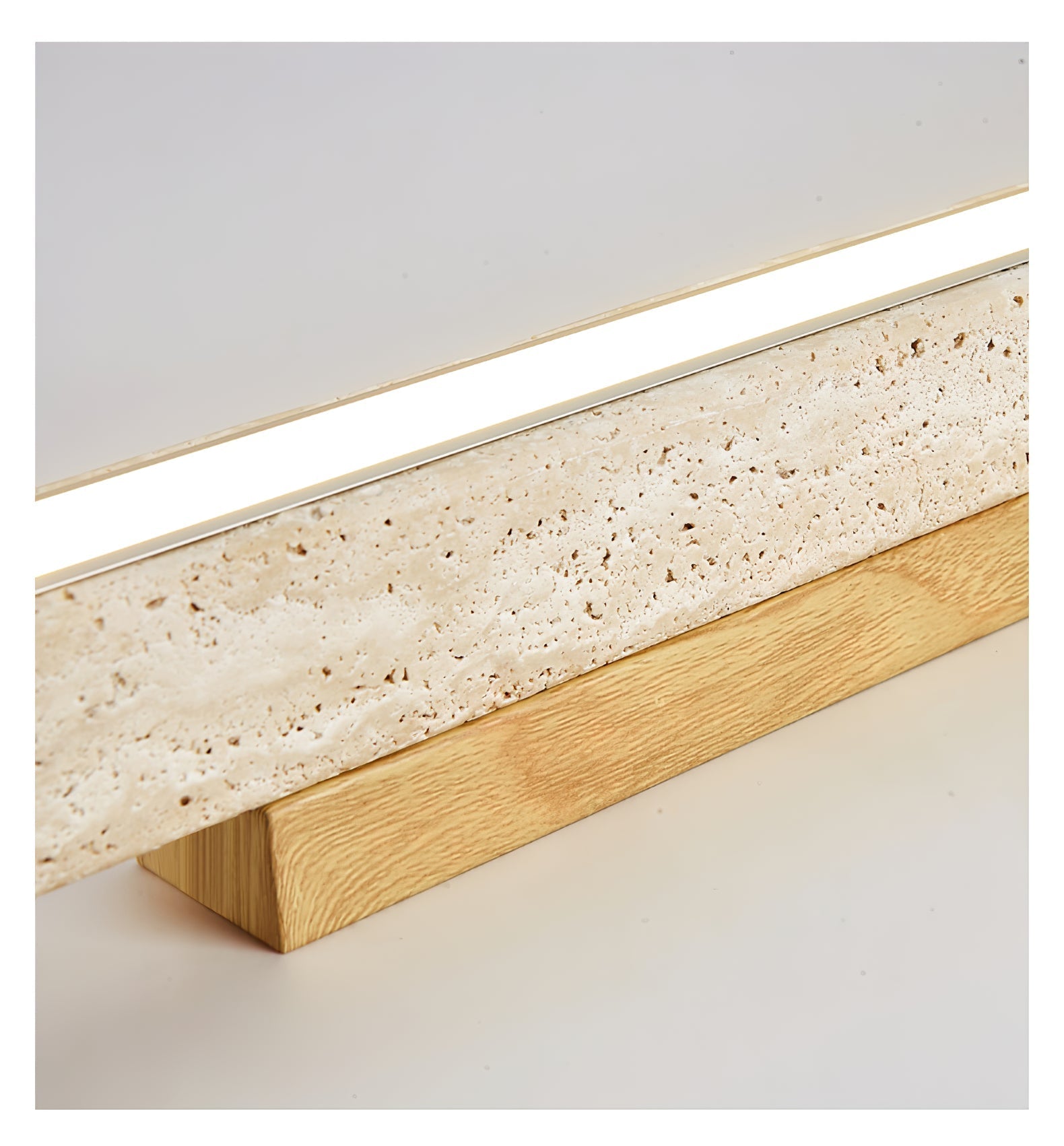 Valinian Minimalist Travertine Linear Ceiling Light