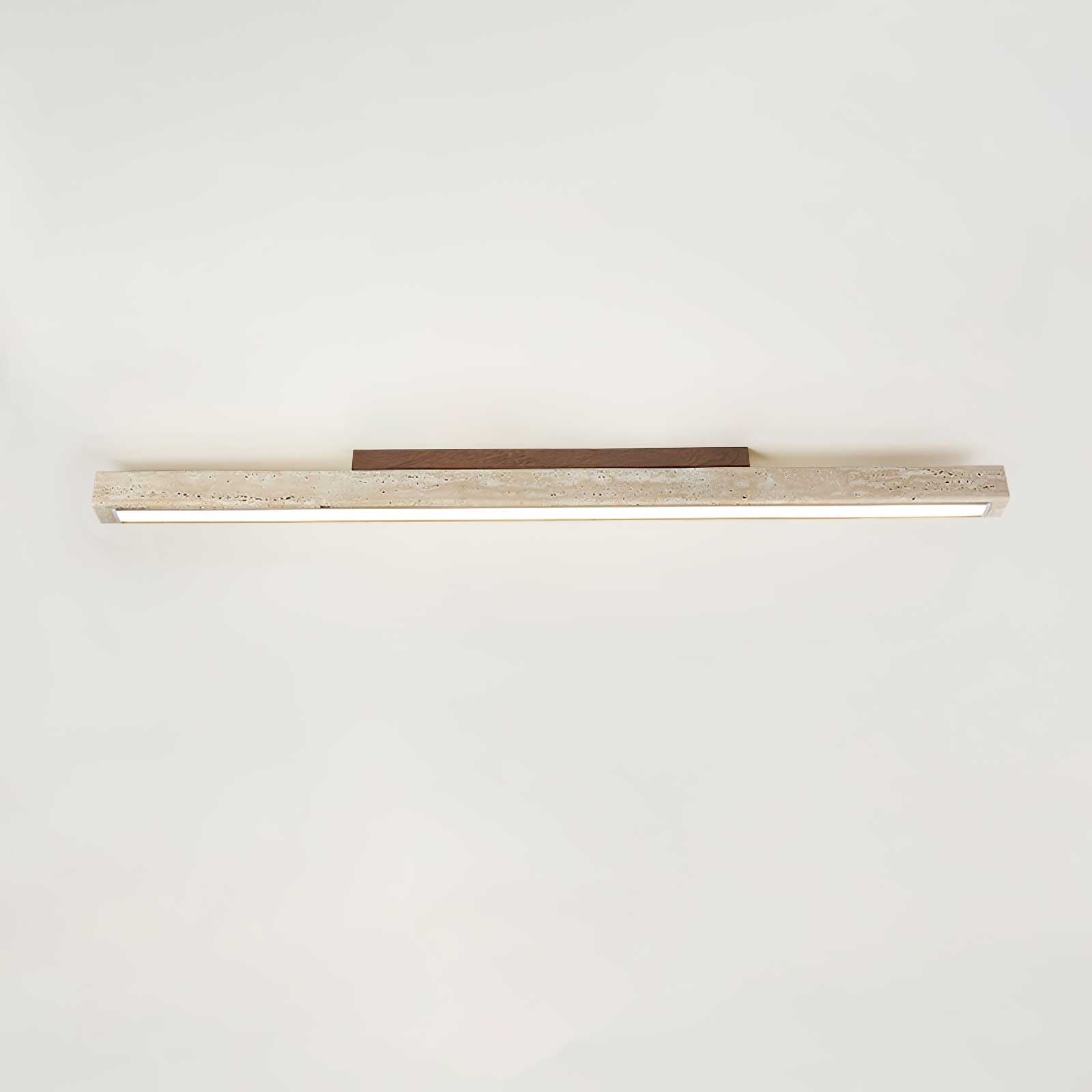 Valinian Minimalist Travertine Linear Ceiling Light