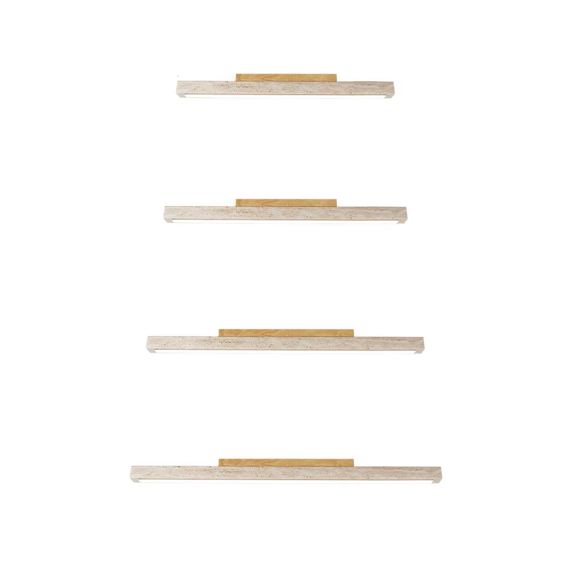 Valinian Minimalist Travertine Linear Ceiling Light