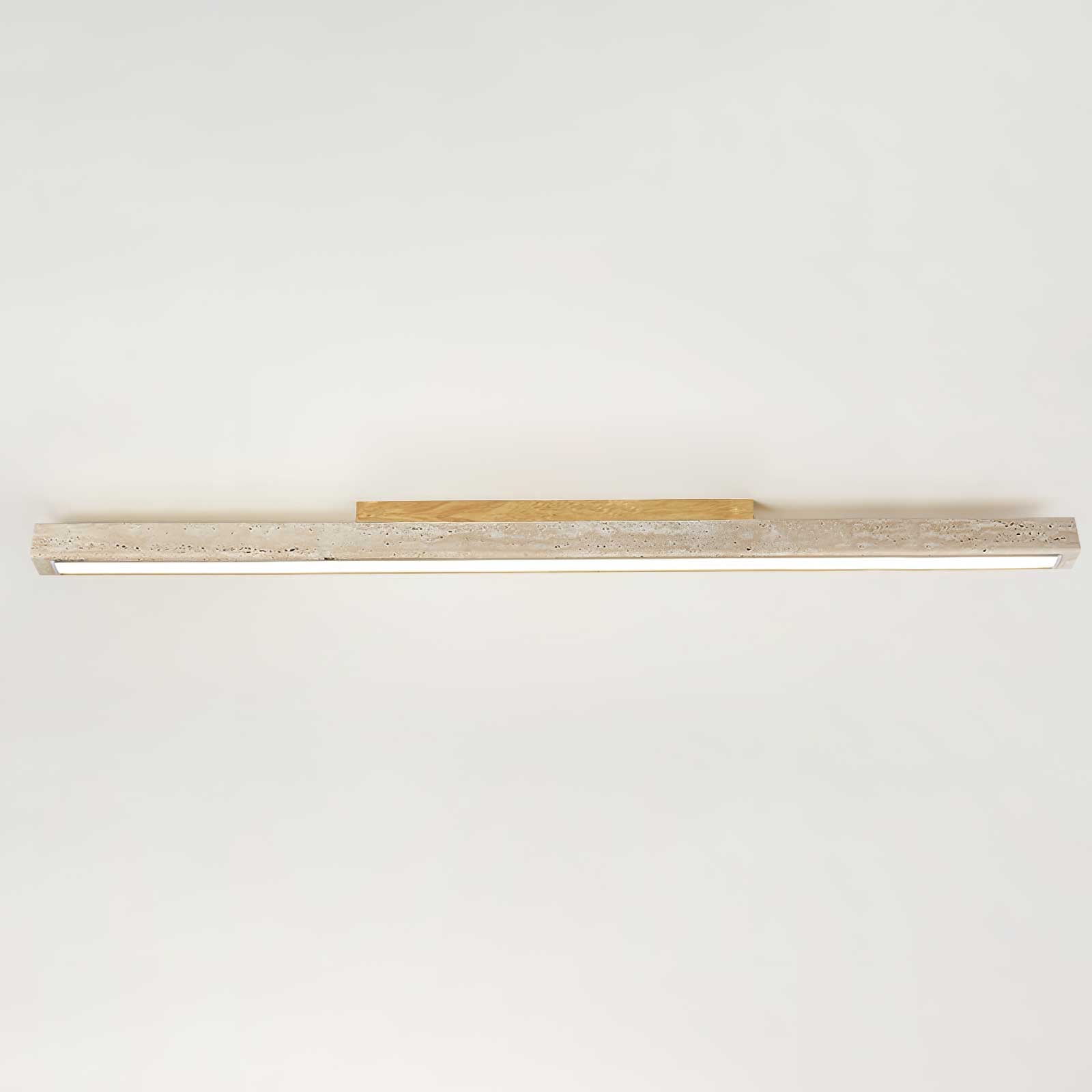 Valinian Minimalist Travertine Linear Ceiling Light