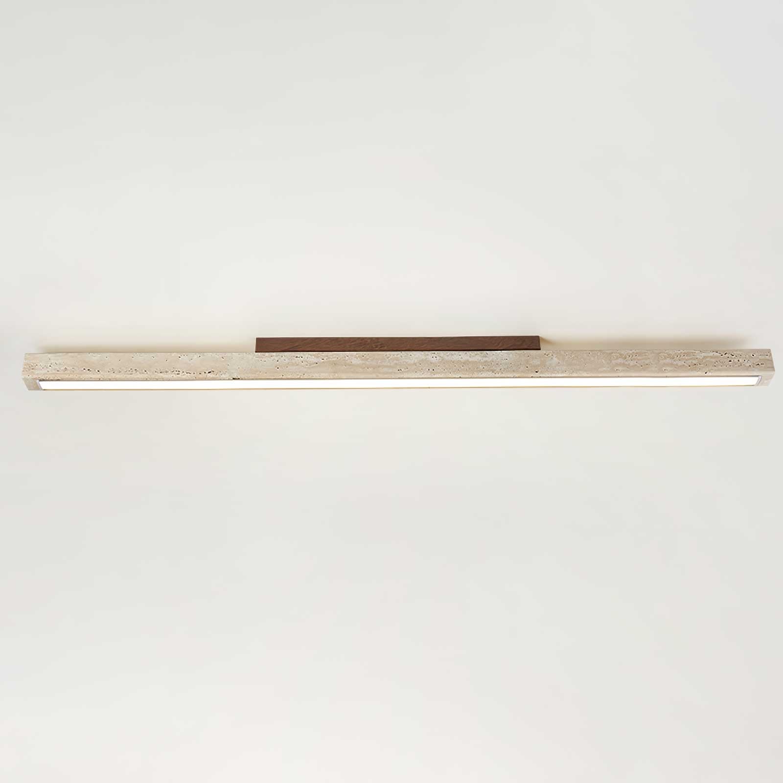 Valinian Minimalist Travertine Linear Ceiling Light