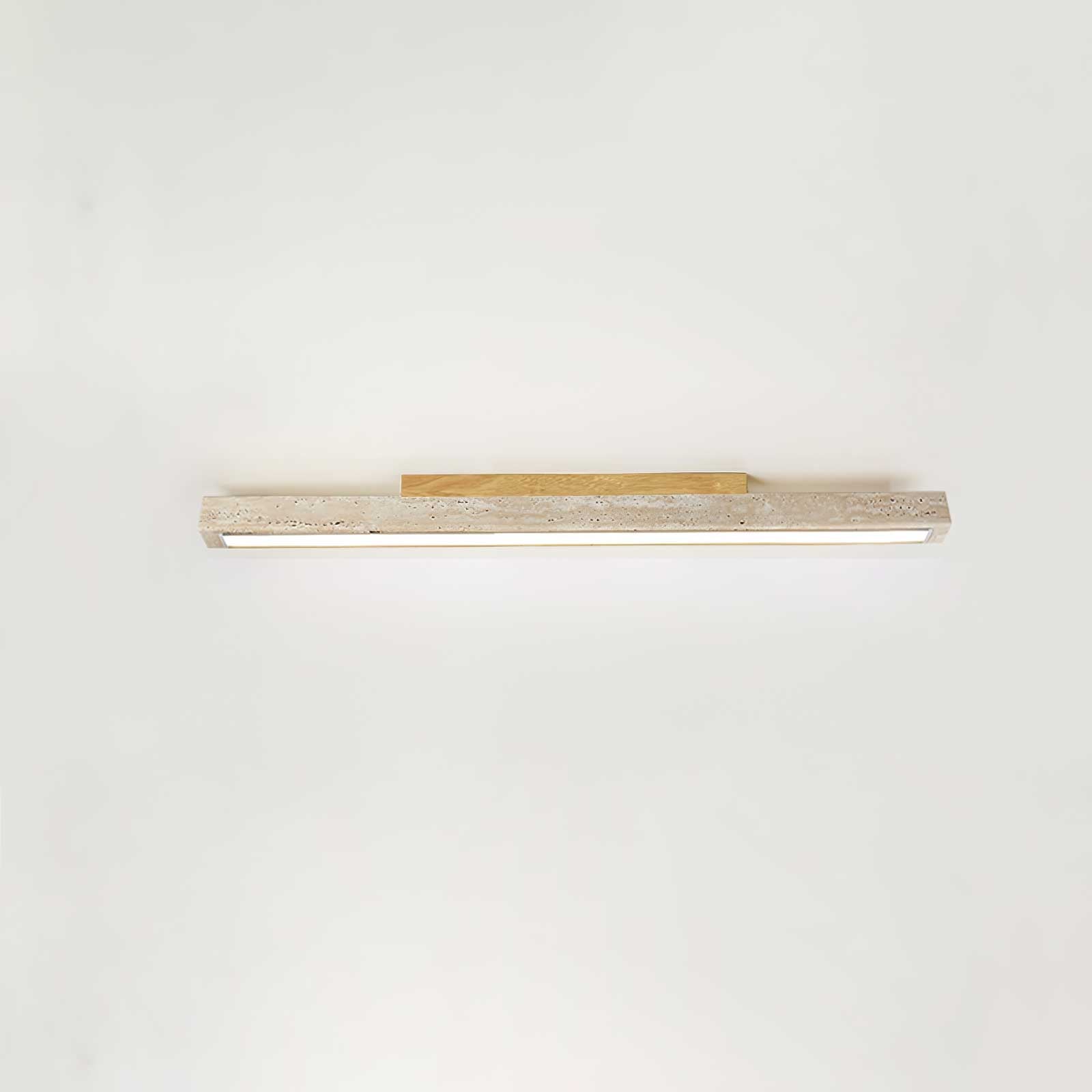 Valinian Minimalist Travertine Linear Ceiling Light