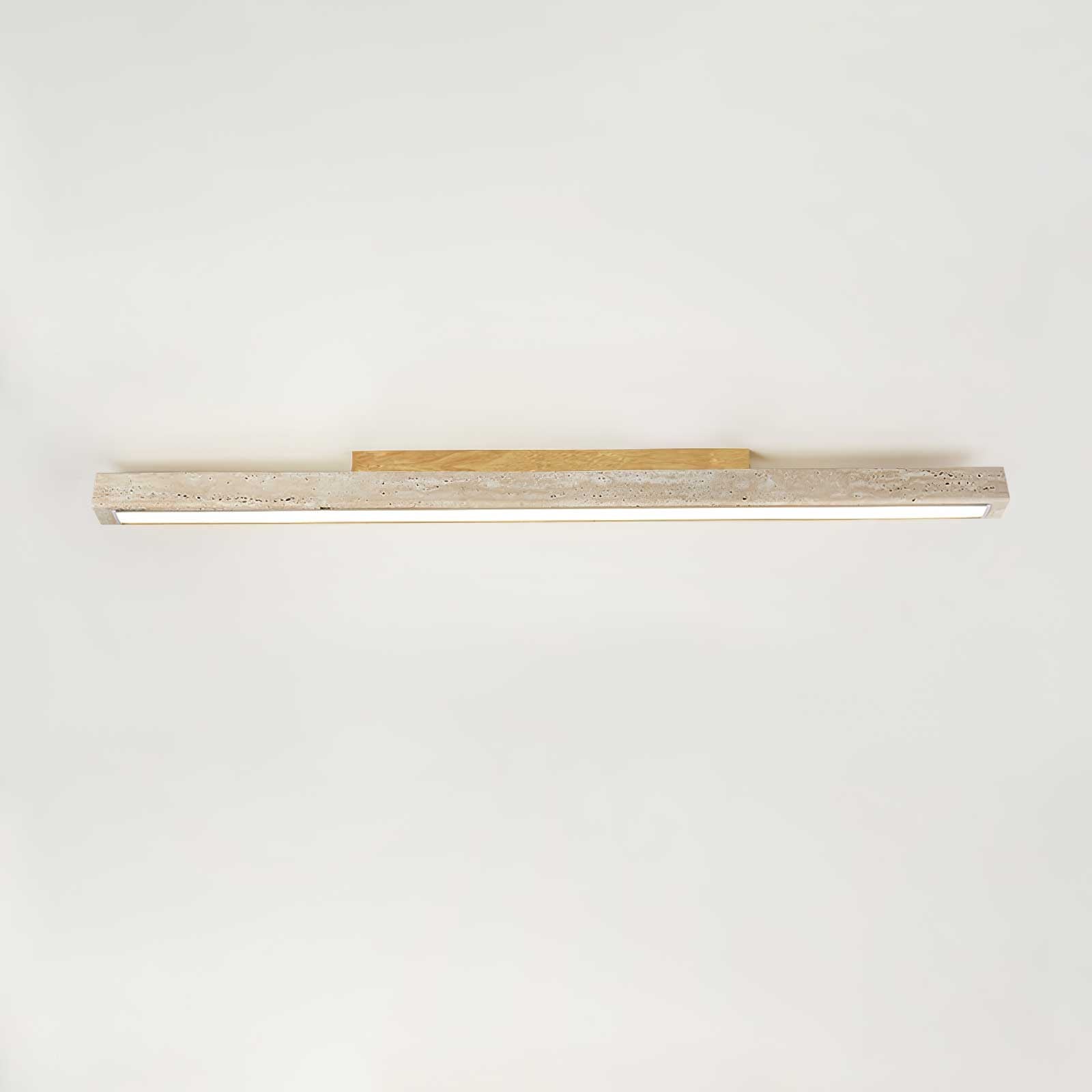 Valinian Minimalist Travertine Linear Ceiling Light