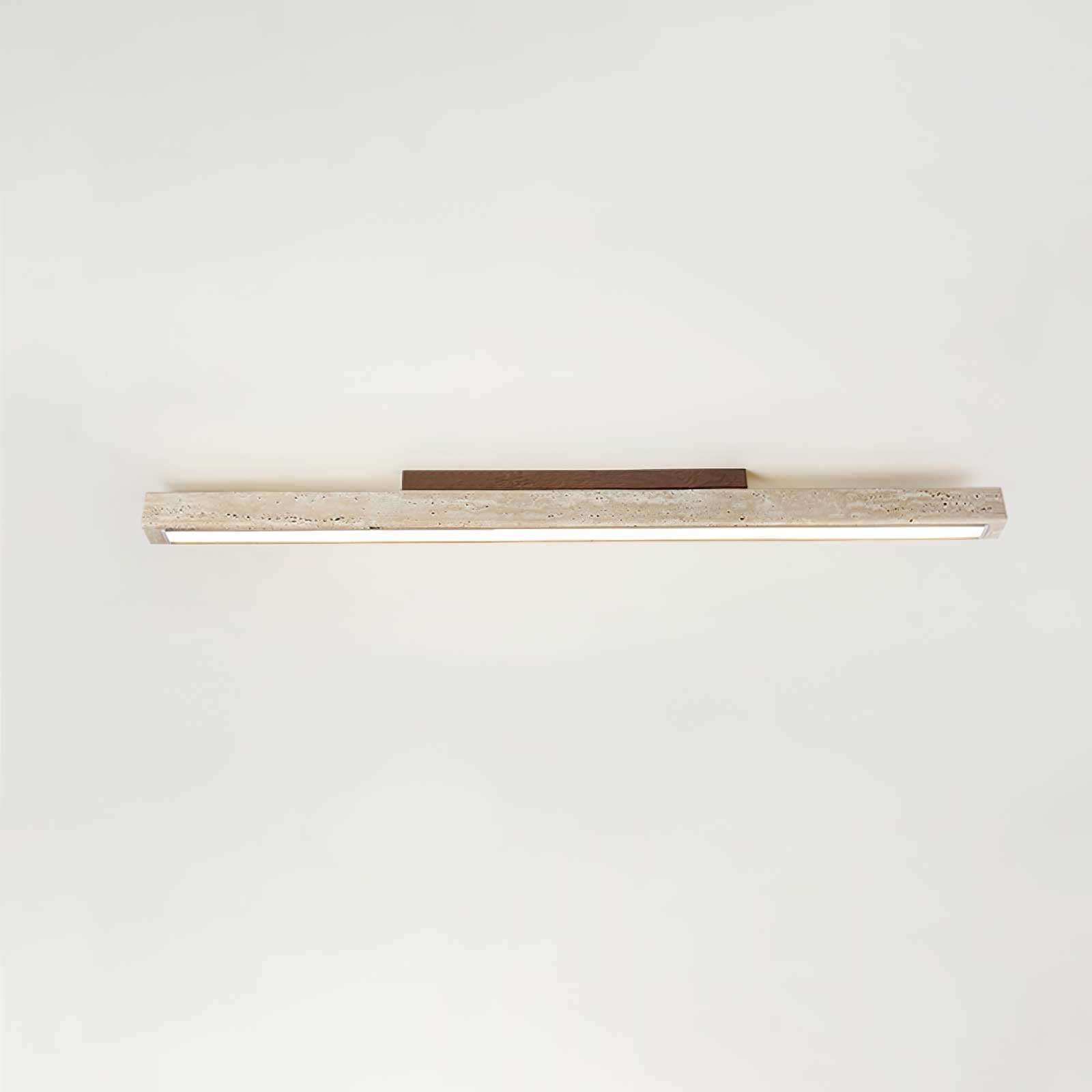 Valinian Minimalist Travertine Linear Ceiling Light