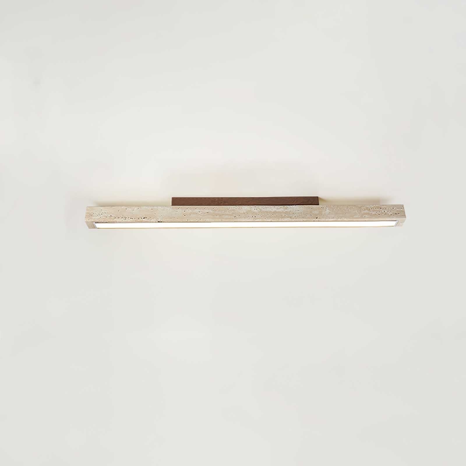 Valinian Minimalist Travertine Linear Ceiling Light