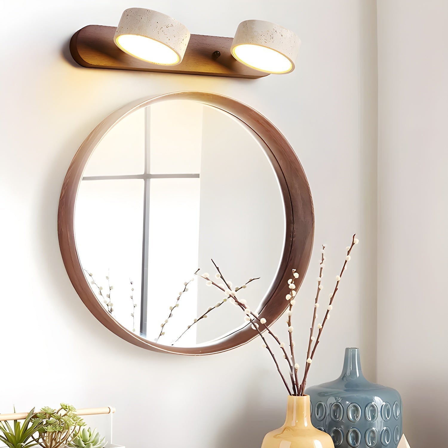 Talia Travertine Indoor Wall Light Neutral