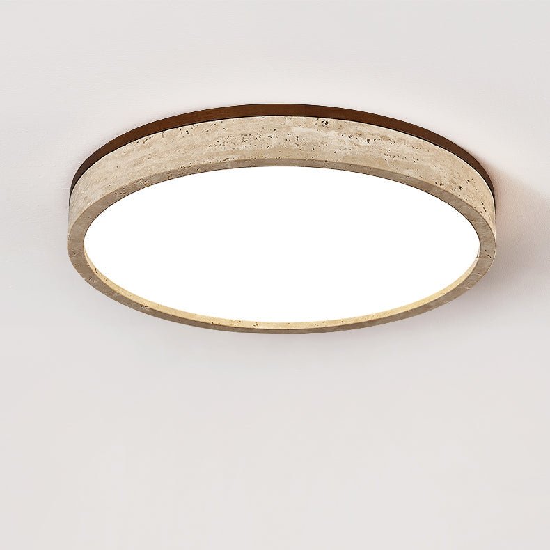 Xoan Glowly Travertine Halo Round Ceiling Lamp