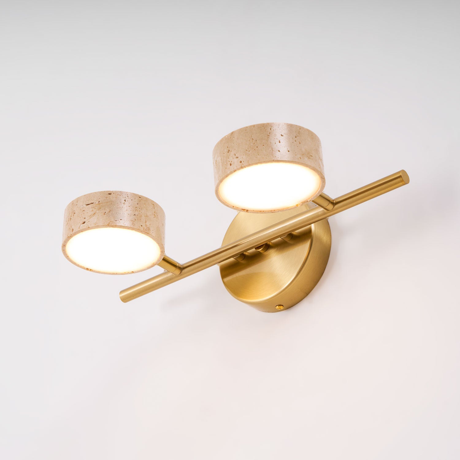 Ceshair Wall Light Multi Head Travertine Vanity Light - Neutral Decor