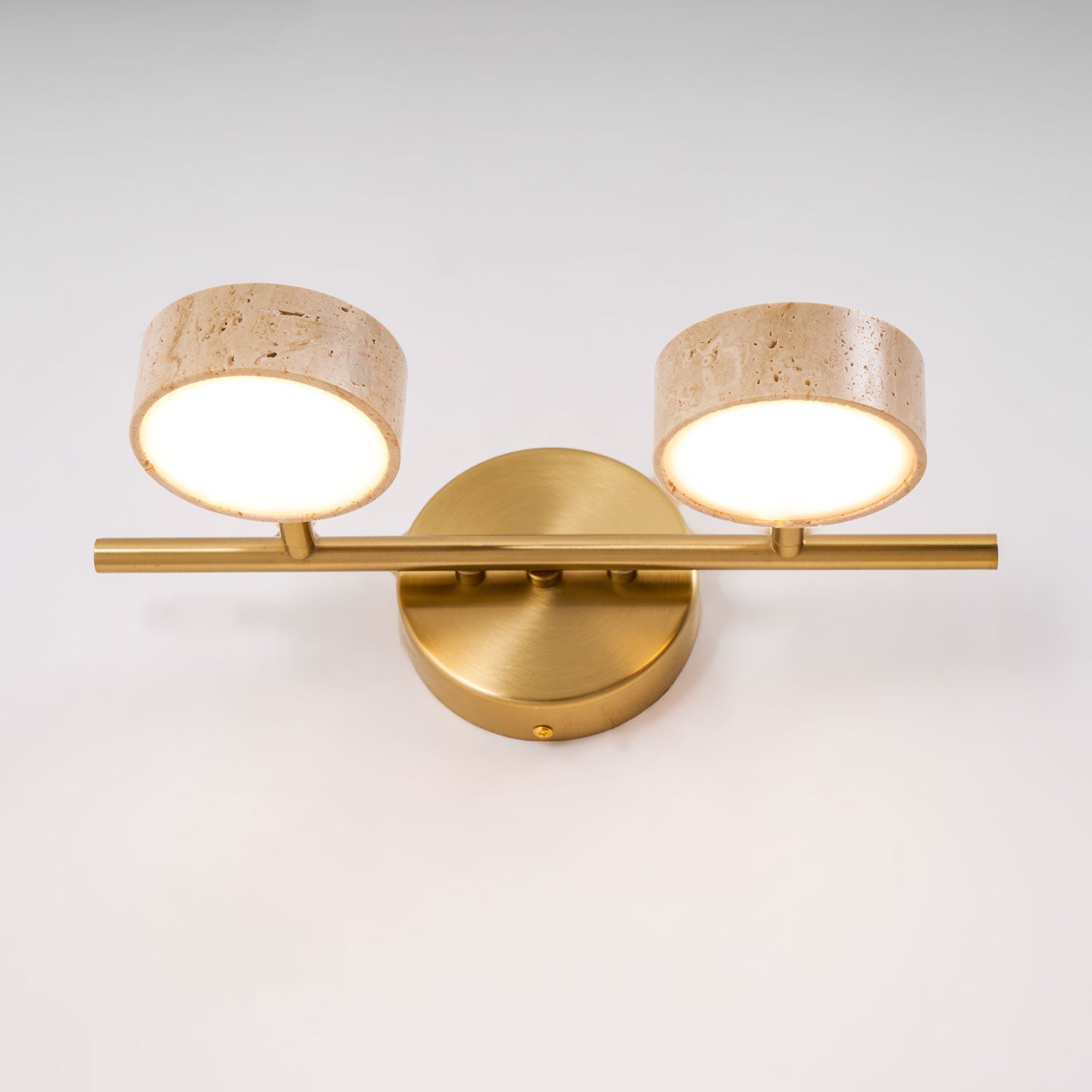 Ceshair Wall Light Multi Head Travertine Vanity Light - Neutral Decor