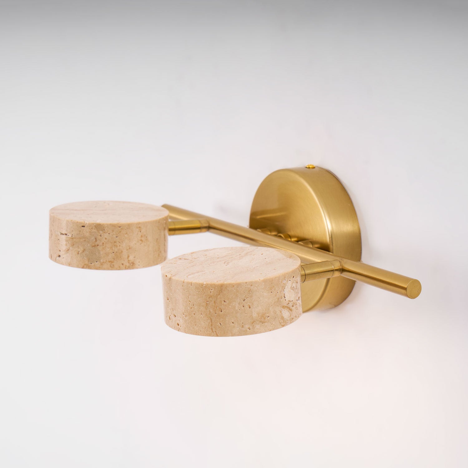 Ceshair Wall Light Multi Head Travertine Vanity Light - Neutral Decor