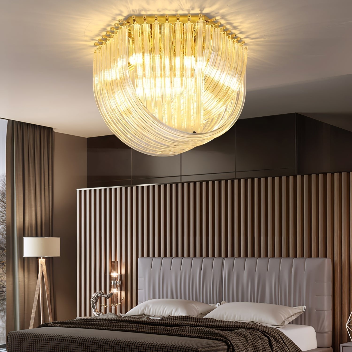 Nern Postmodern Luxury Glass Ceiling Lamp