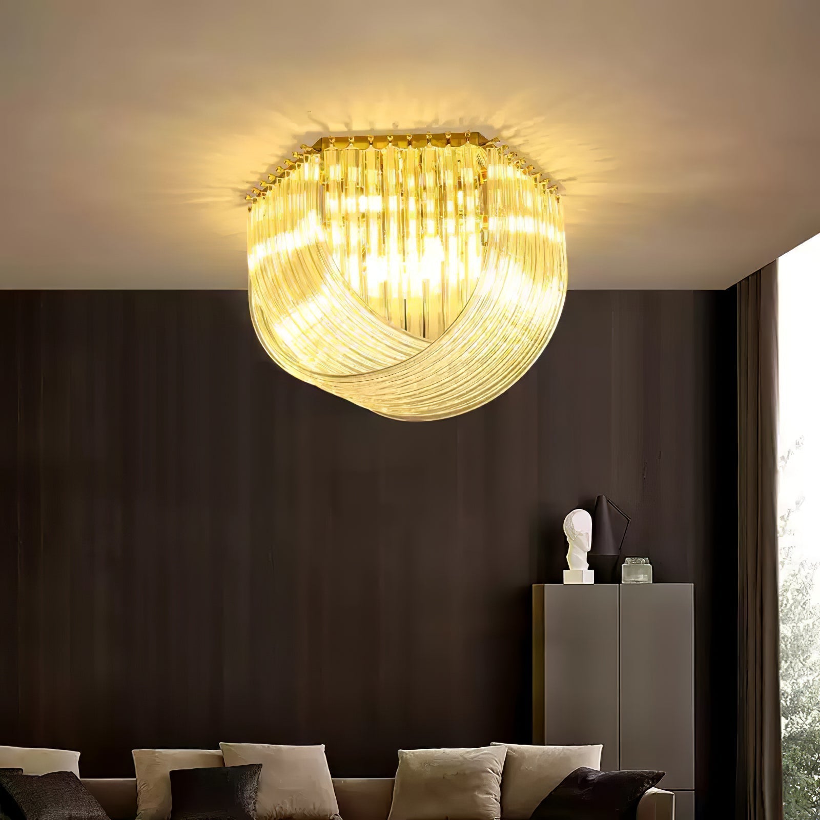 Nern Postmodern Luxury Glass Ceiling Lamp