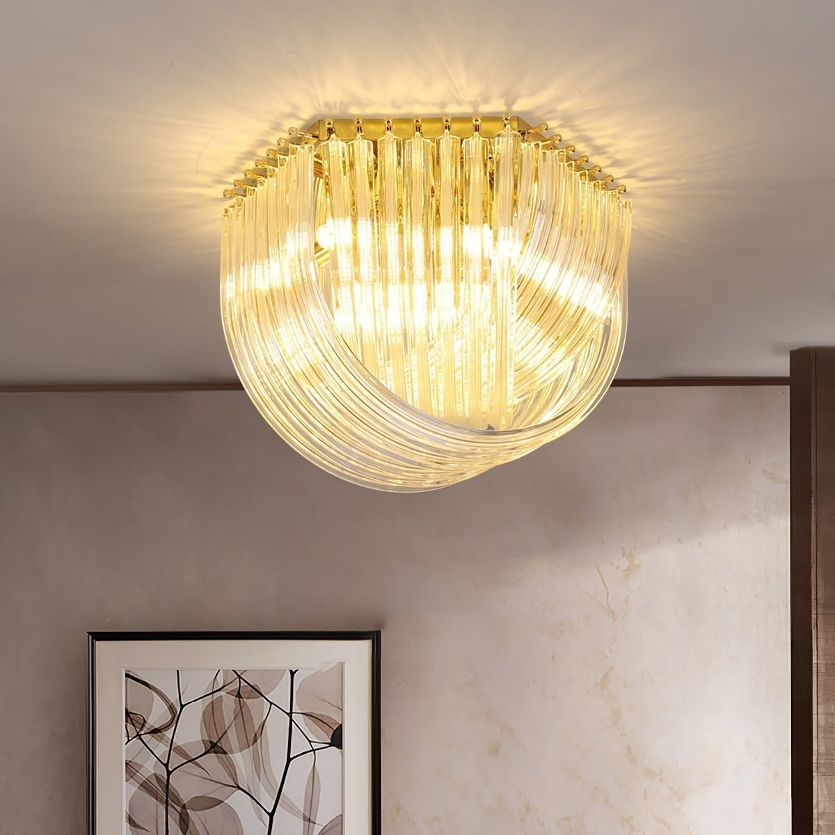 Nern Postmodern Luxury Glass Ceiling Lamp