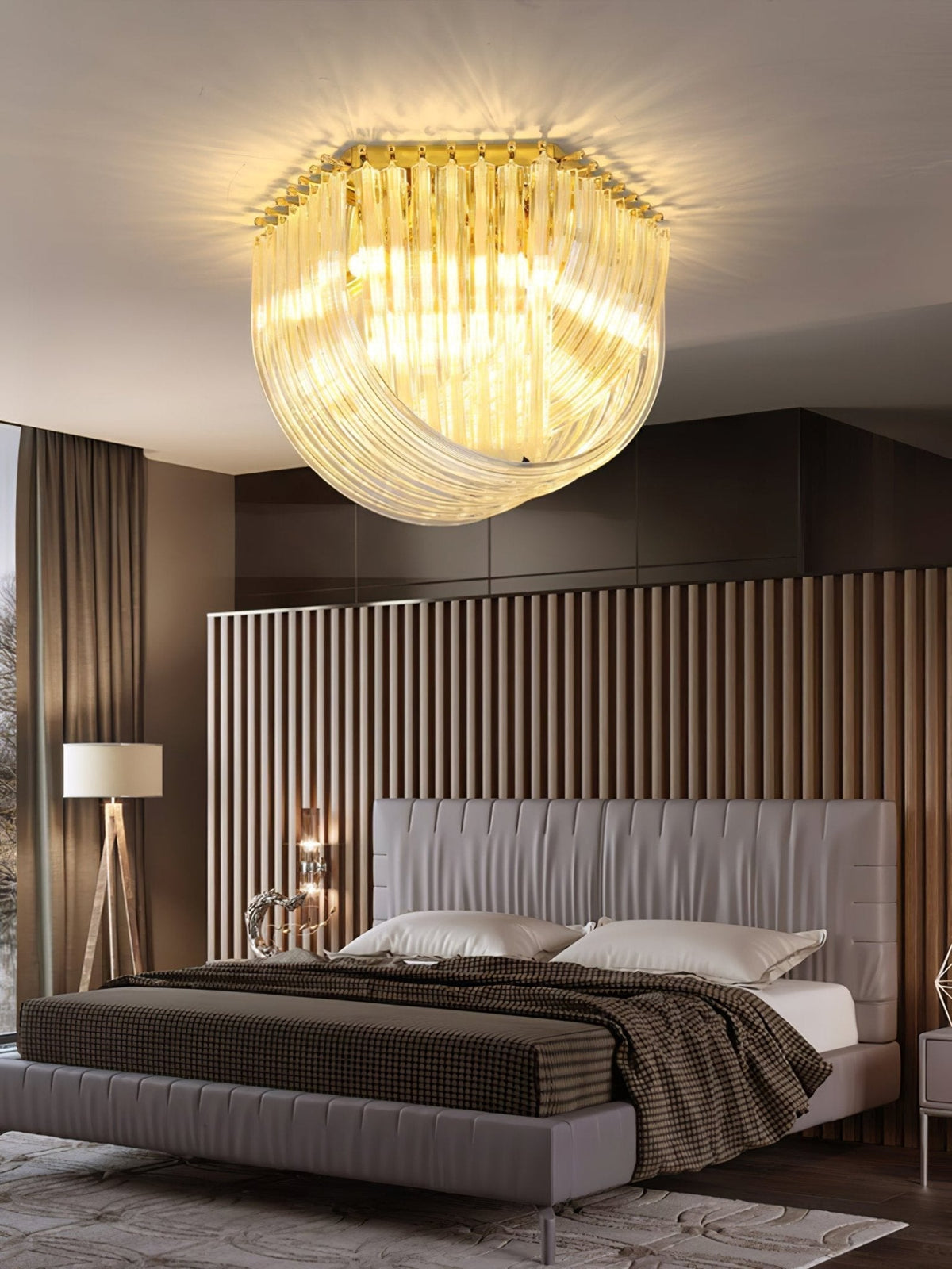 Nern Postmodern Luxury Glass Ceiling Lamp