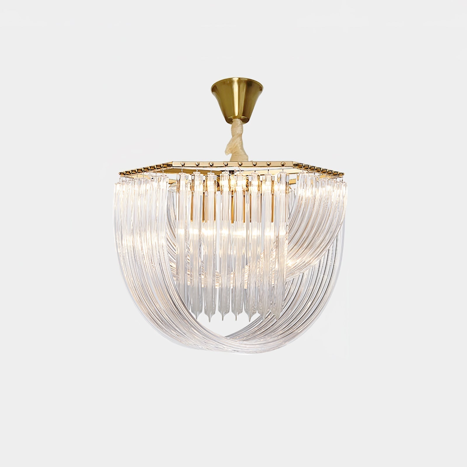 Sylnen Chandelier Clear Curved Tiered