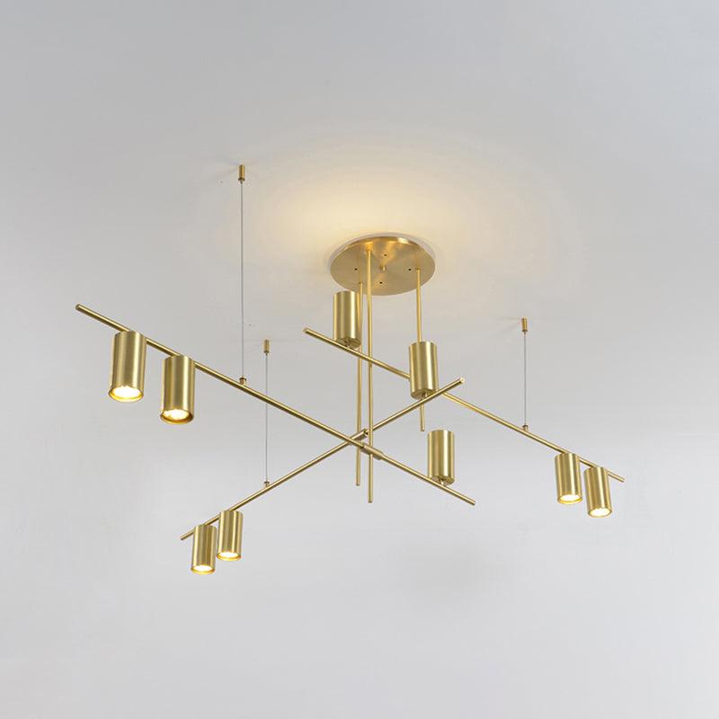 Solenelle Chandelier Tribes Brass Linear Cylinder