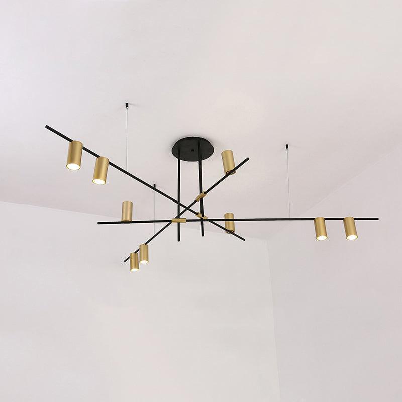 Solenelle Chandelier Tribes Brass Linear Cylinder