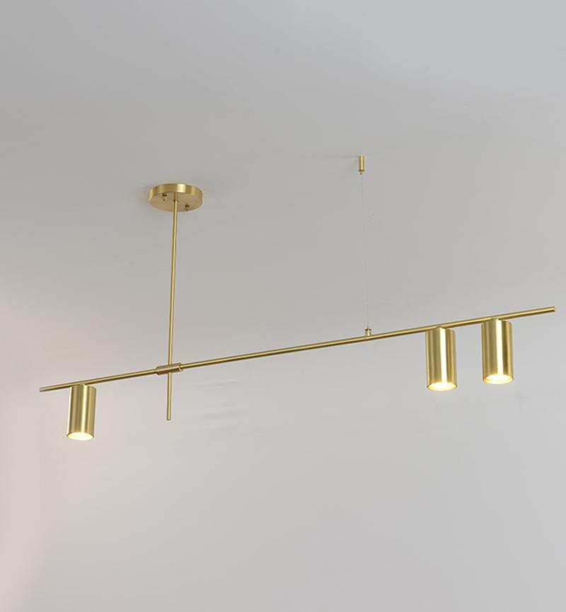 Solenelle Chandelier Tribes Brass Linear Cylinder
