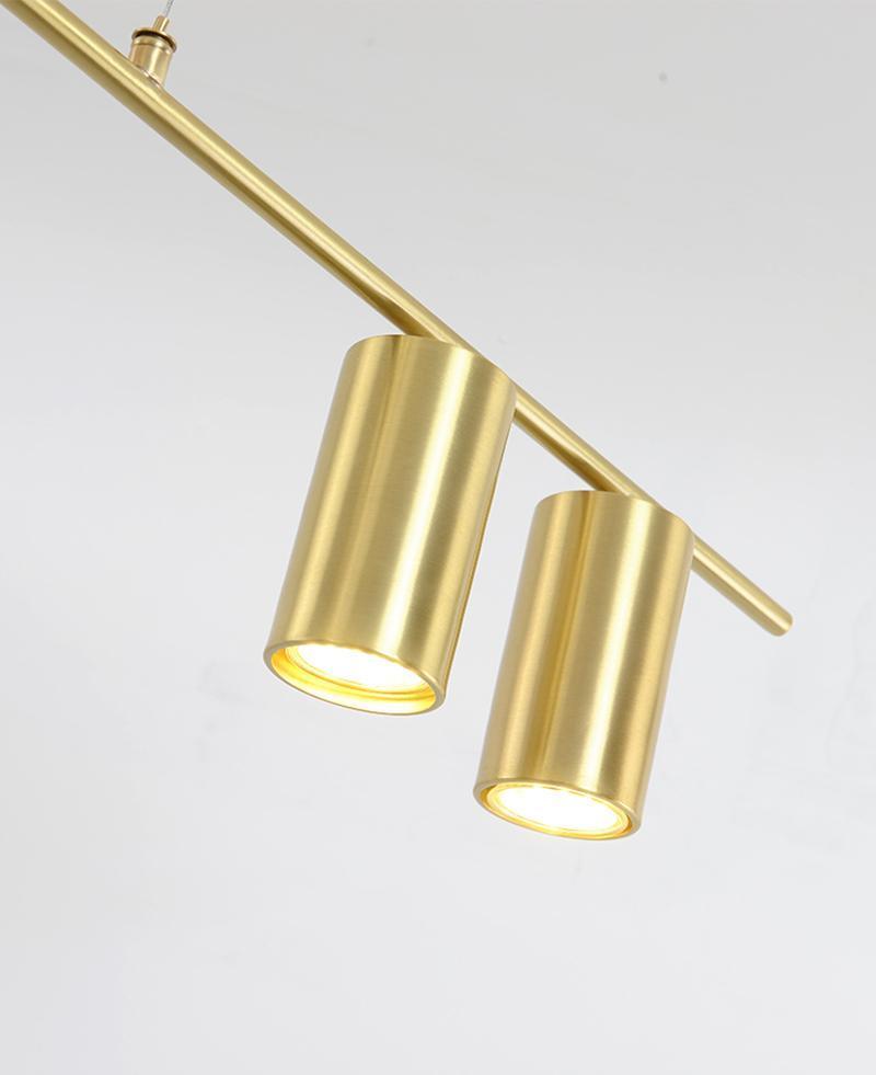 Solenelle Chandelier Tribes Brass Linear Cylinder