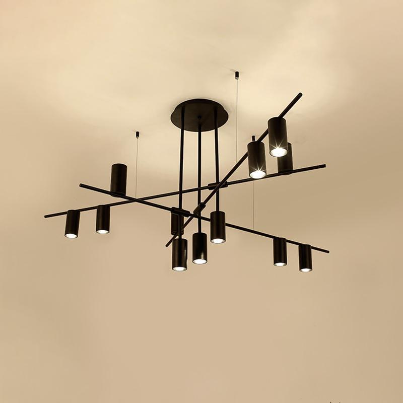 Solenelle Chandelier Tribes Brass Linear Cylinder