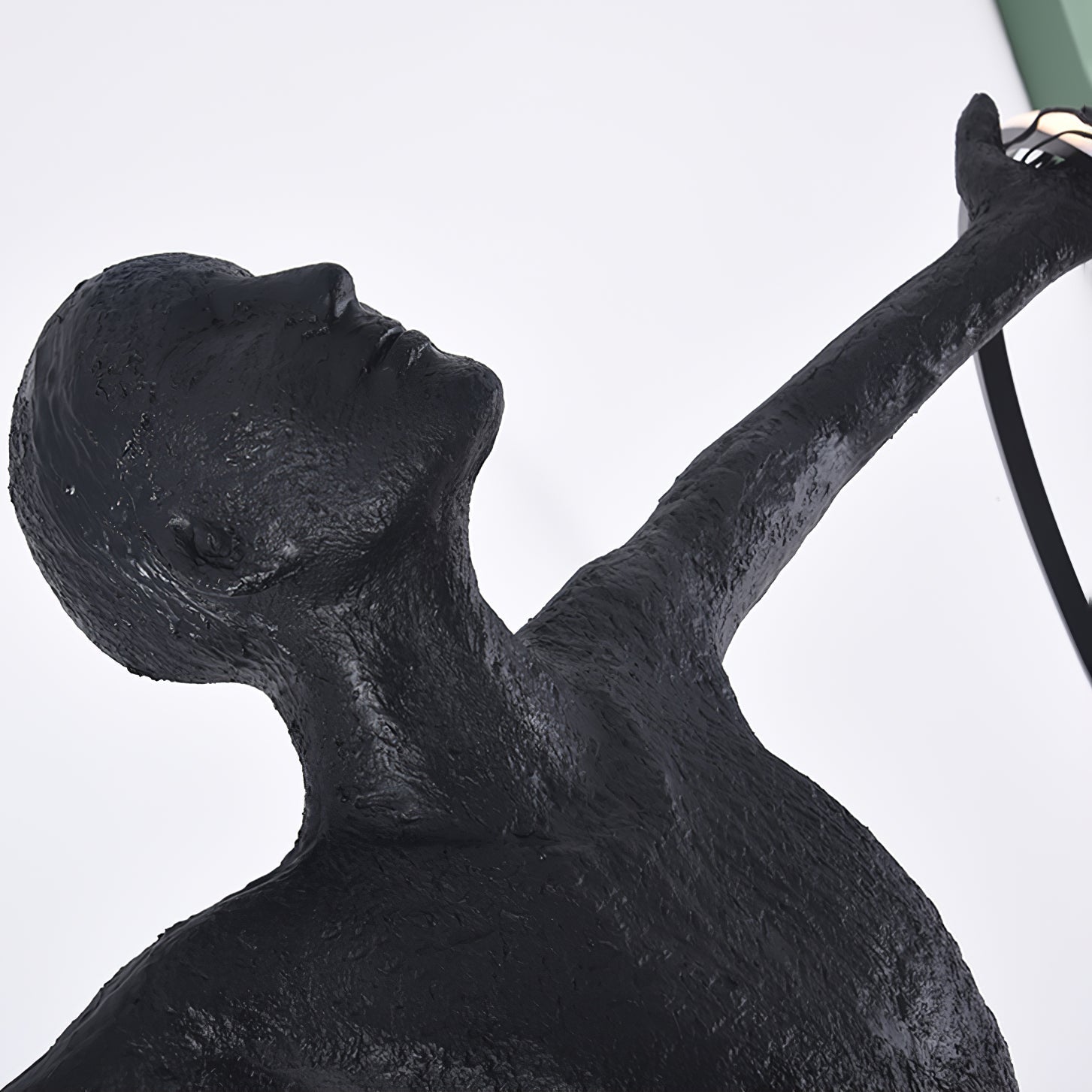 Eclipsa Dual-Ring Sculptural Black Floor Lamp