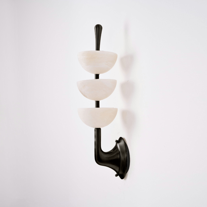 Rosestone Triple Alabaster Indoor Wall Light