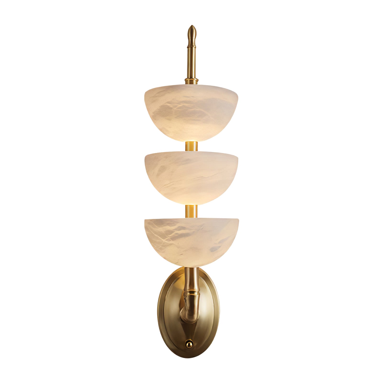 Rosestone Triple Alabaster Indoor Wall Light