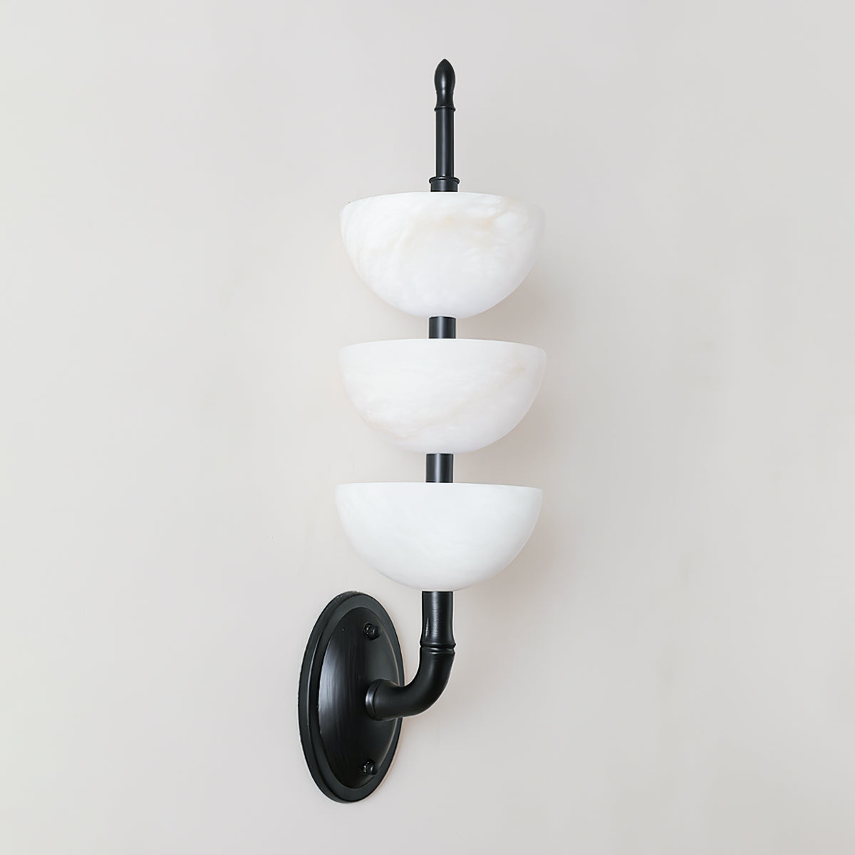 Rosestone Triple Alabaster Indoor Wall Light