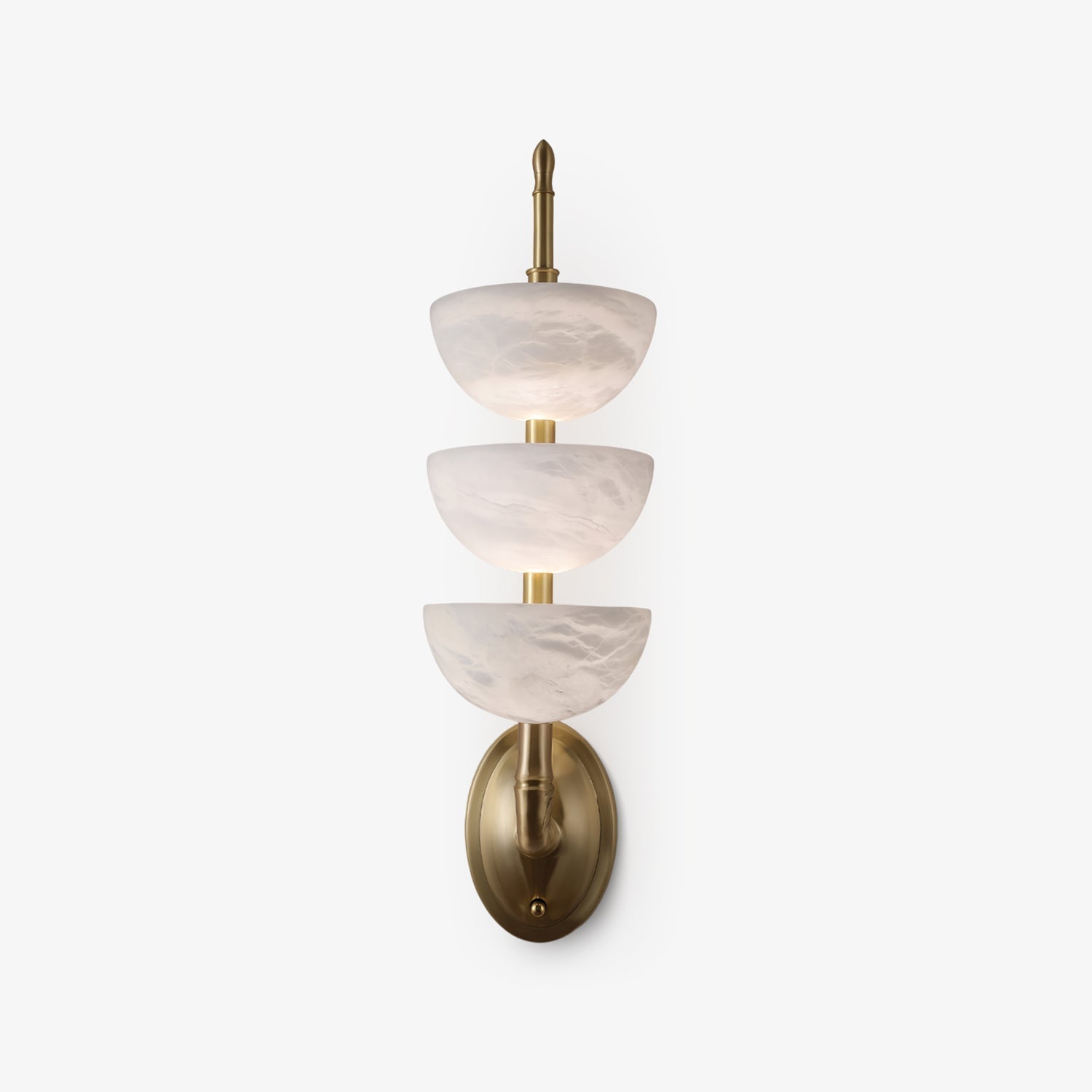 Rosestone Triple Alabaster Indoor Wall Light