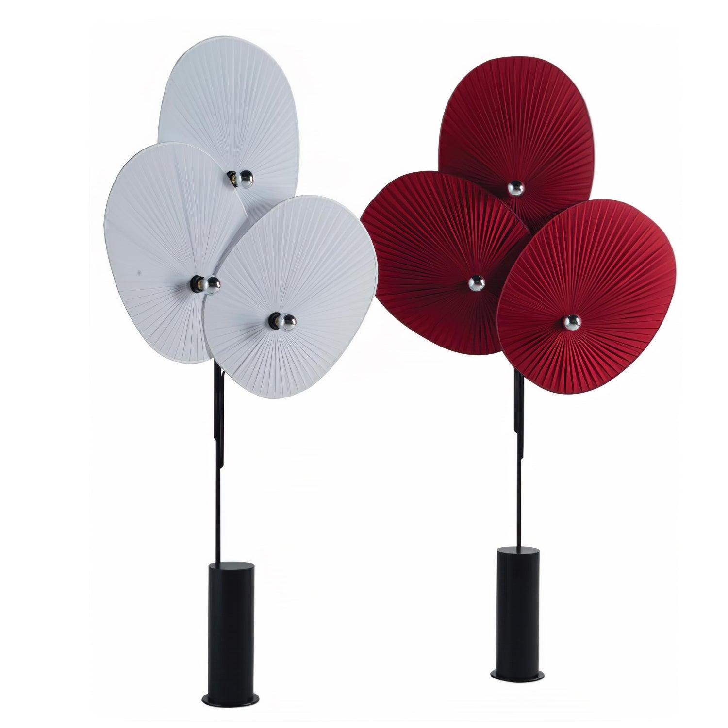 Scarlet Petal Fabric Floor Lamp