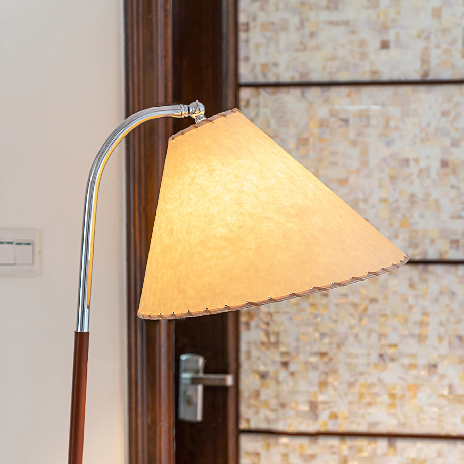 Lysandir Arc-shaped Wood Floor Lamp