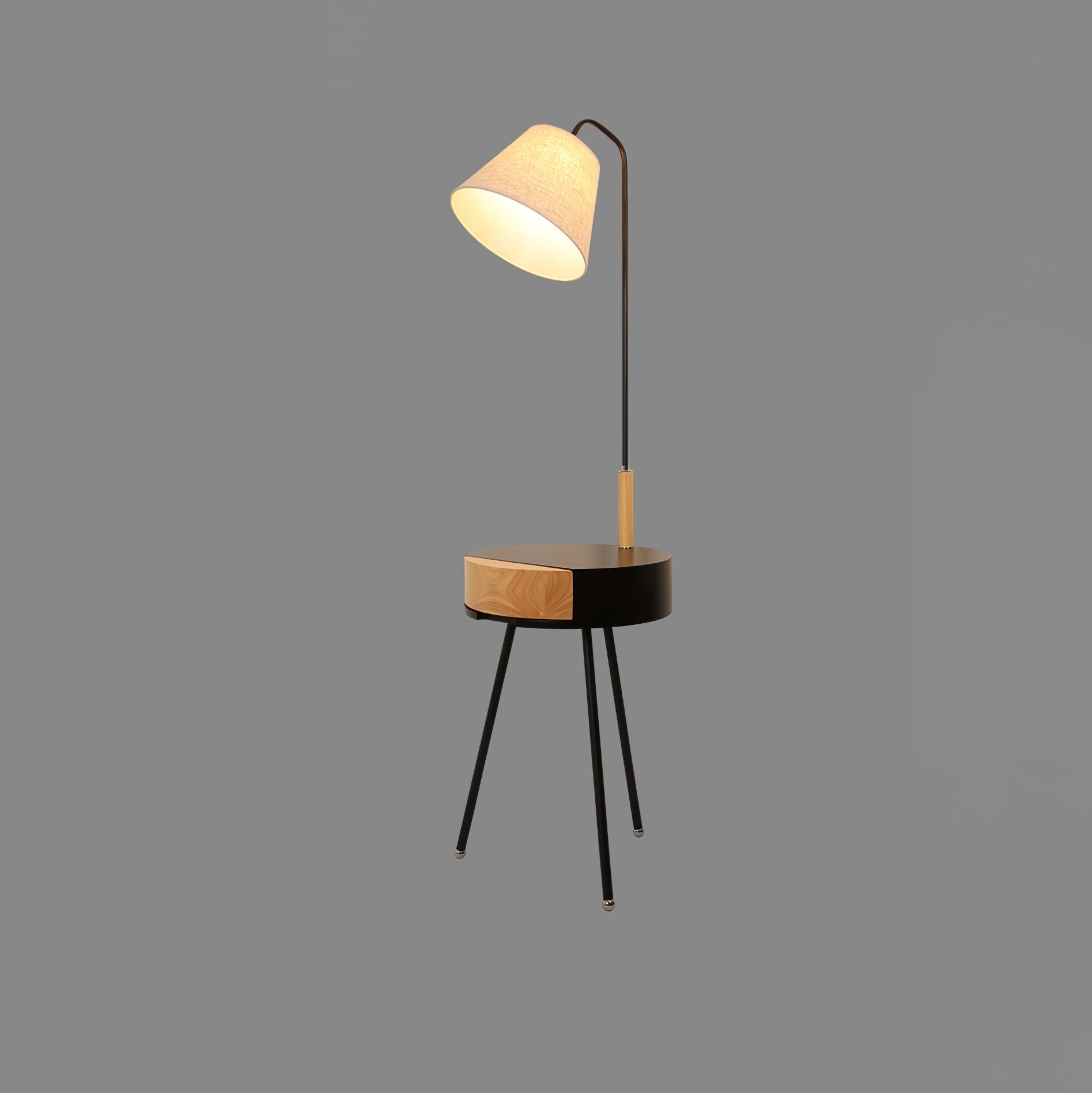 Lumo Tripod Fabric Floor Lamp