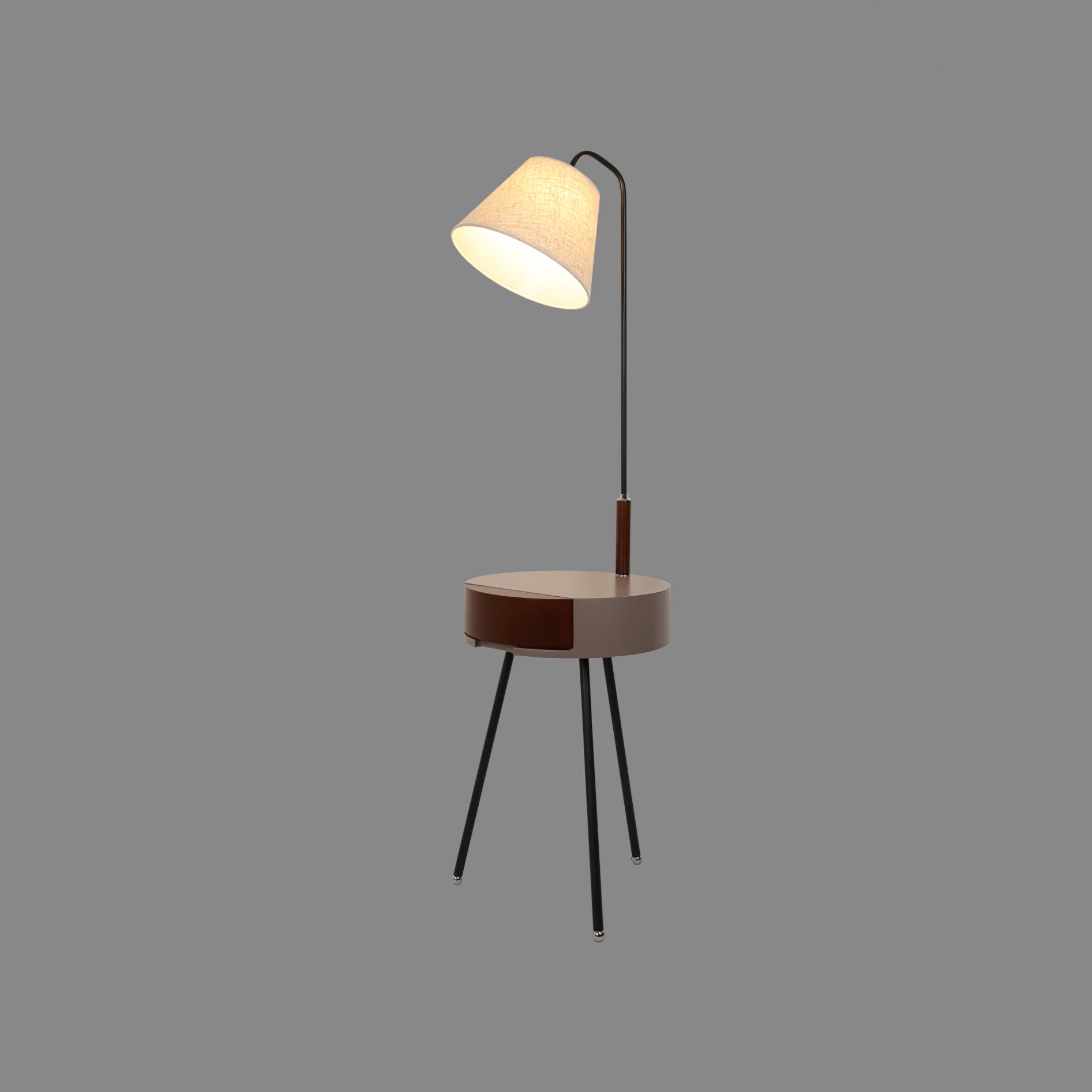 Lumo Tripod Fabric Floor Lamp