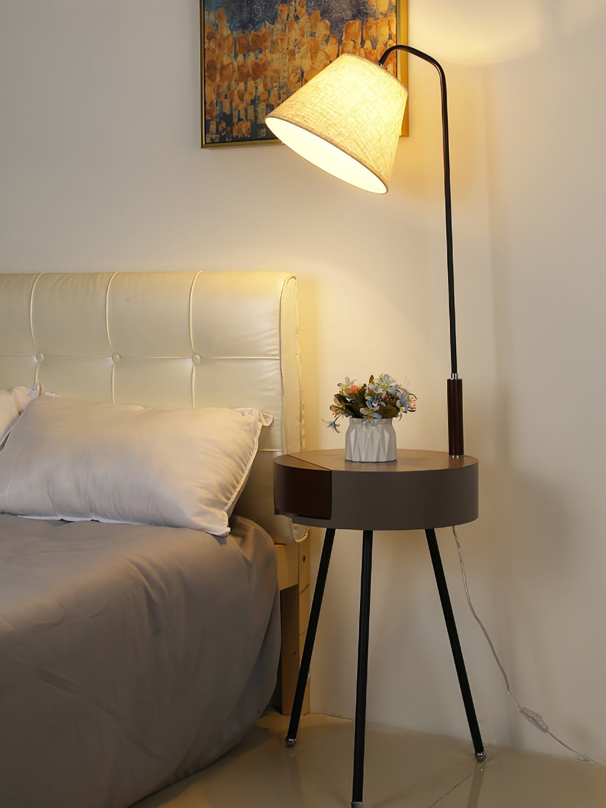 Lumo Tripod Fabric Floor Lamp
