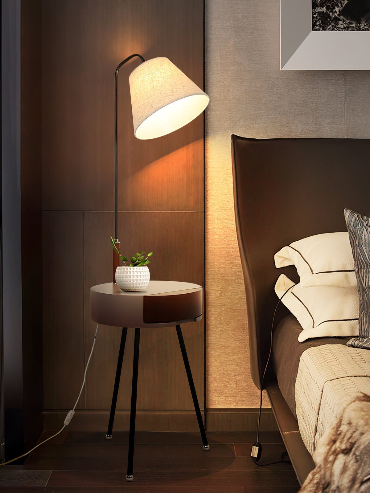 Lumo Tripod Fabric Floor Lamp