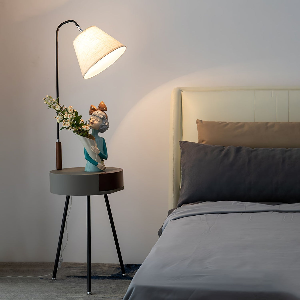 Lumo Tripod Fabric Floor Lamp