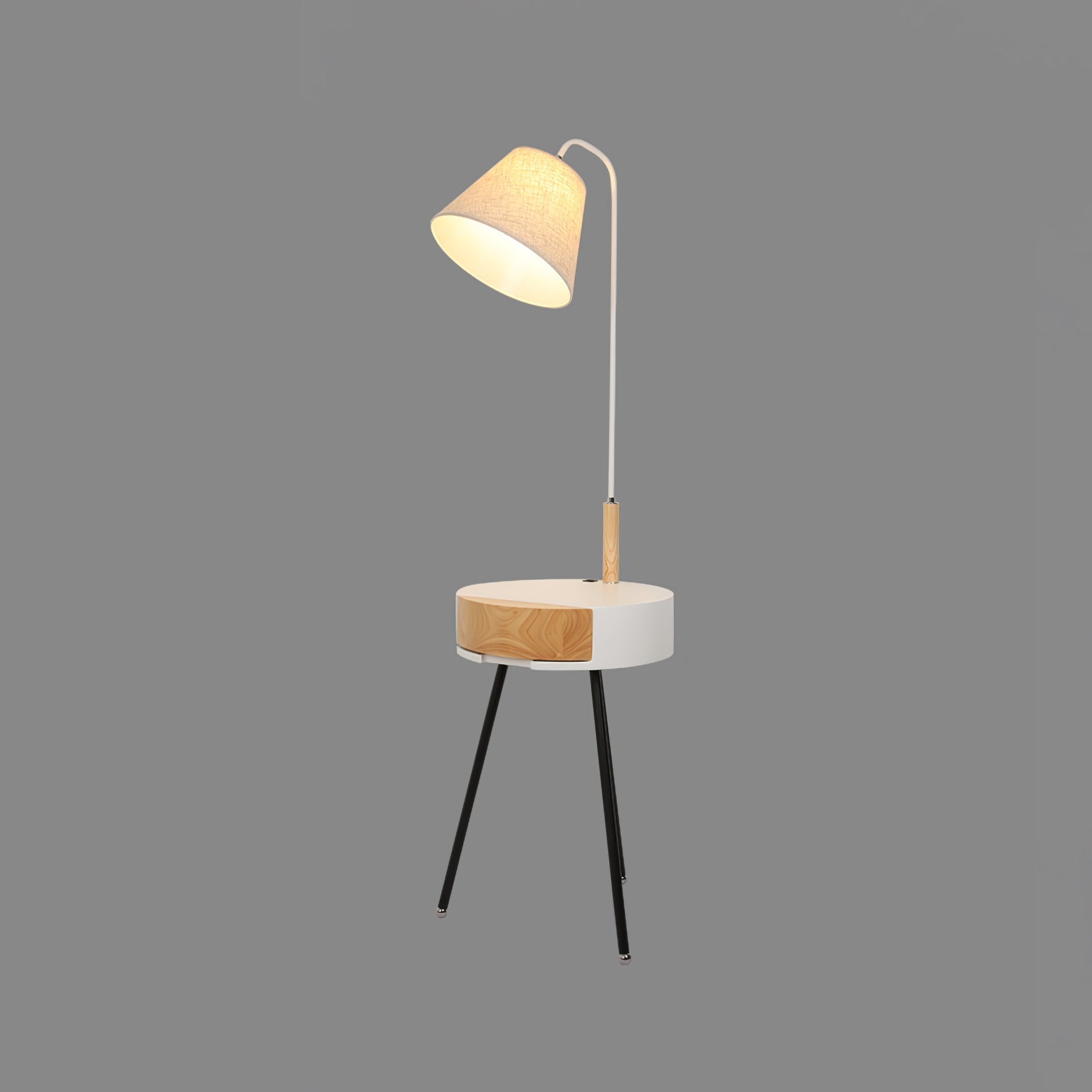 Lumo Tripod Fabric Floor Lamp