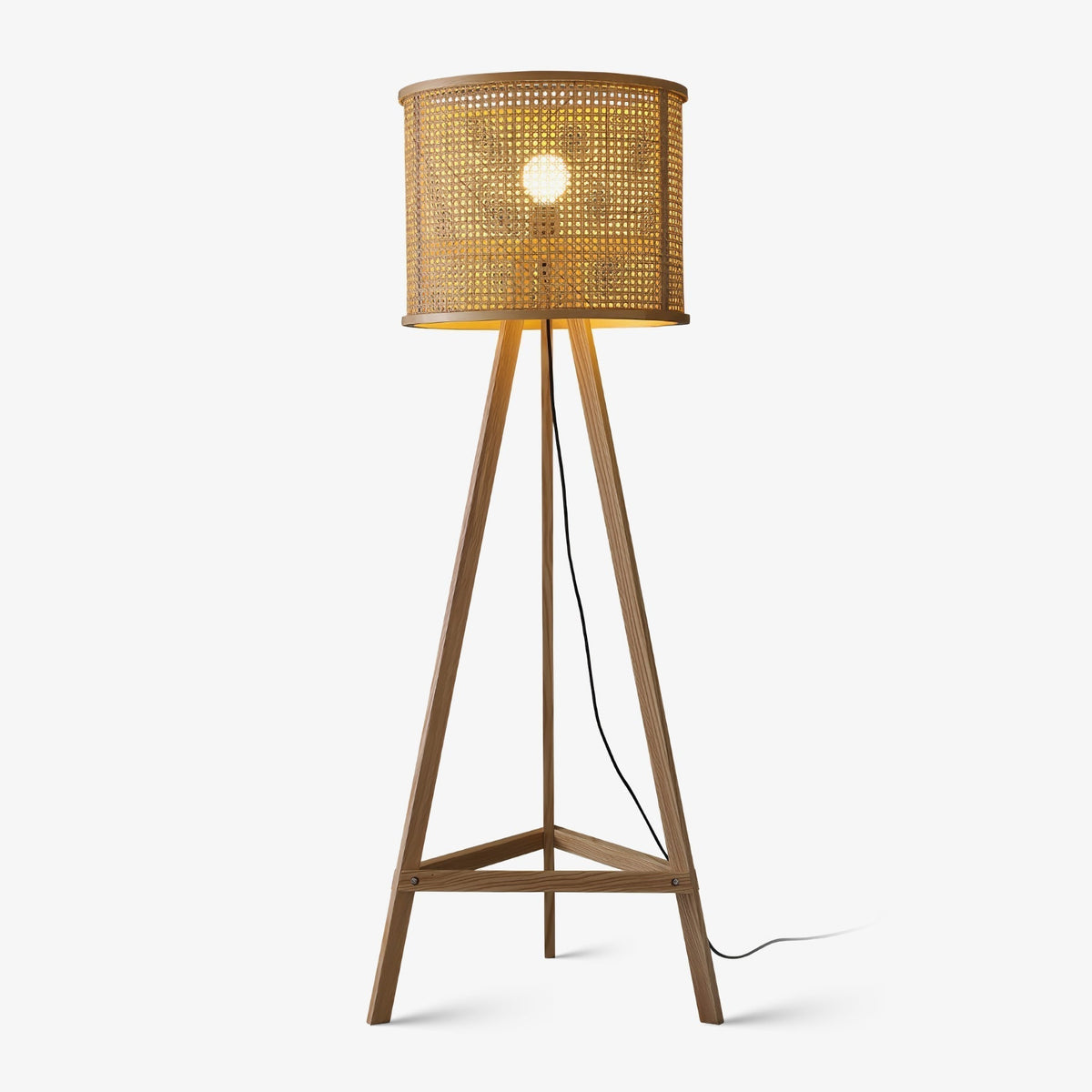 Olsolyra Rattan Woven Tripod Floor Lamp