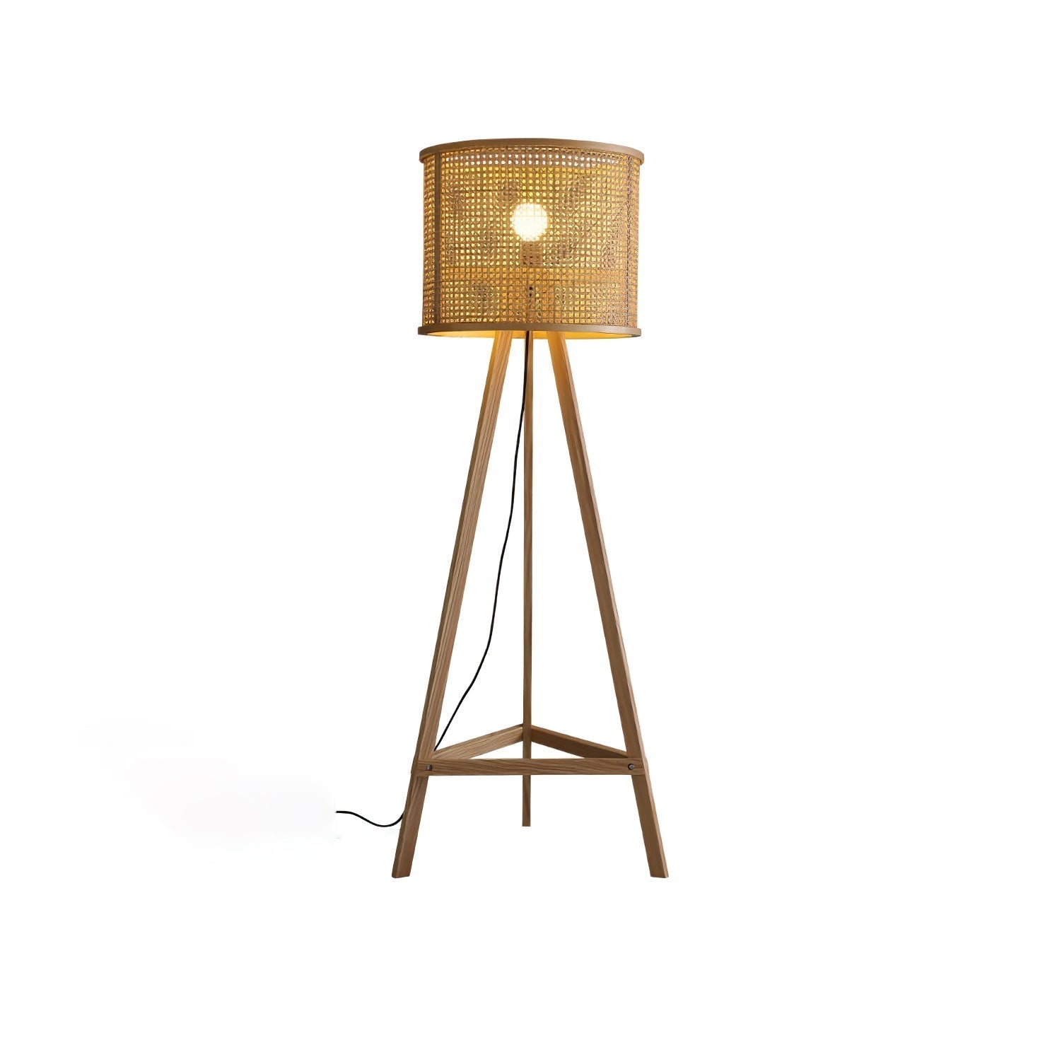 Olsolyra Rattan Woven Tripod Floor Lamp