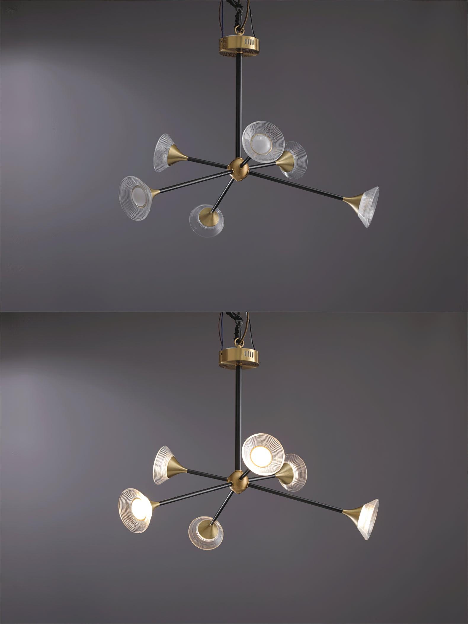 Myzoraris Mid Century Modern Glass Chandelier