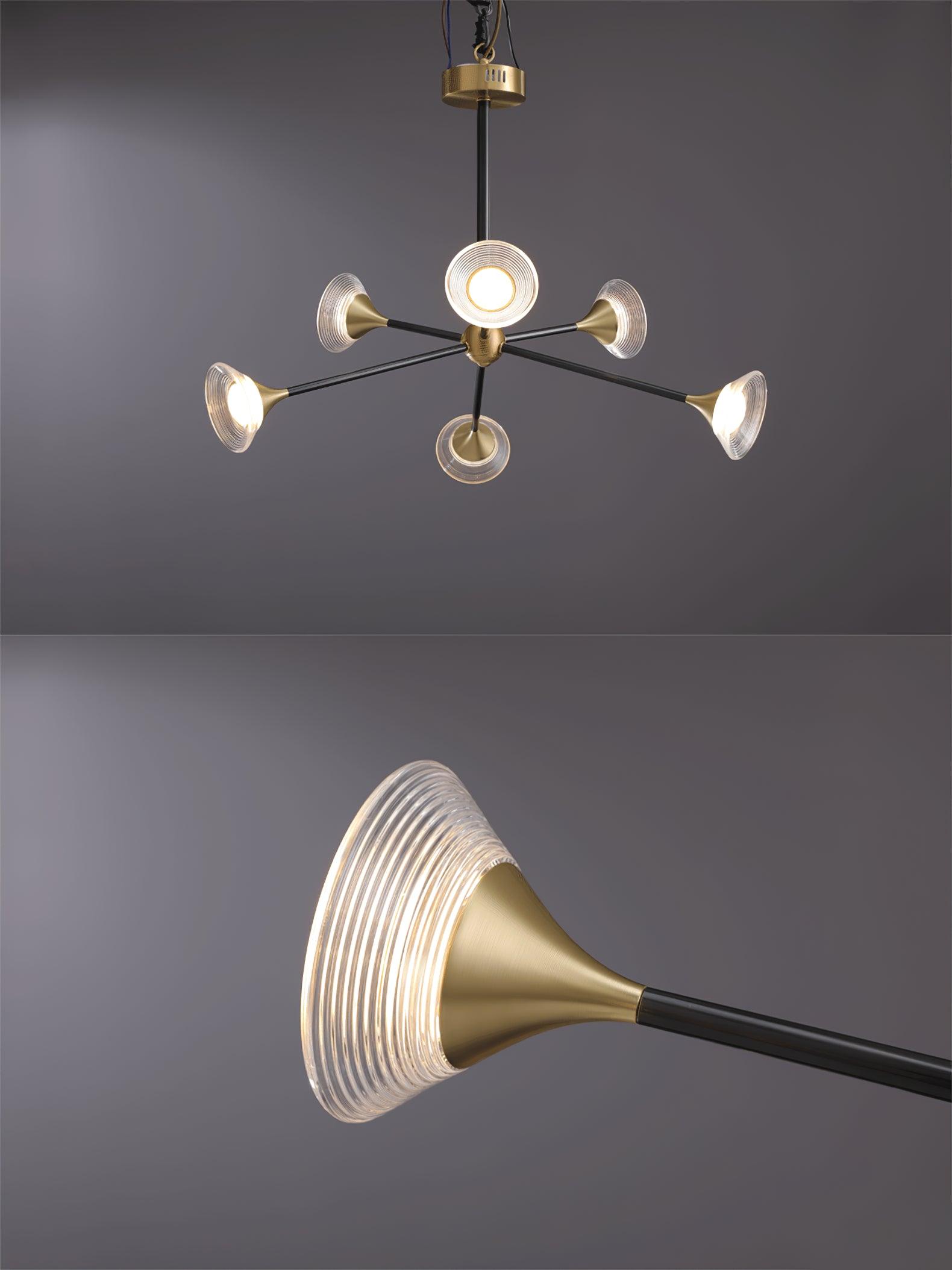 Myzoraris Mid Century Modern Glass Chandelier