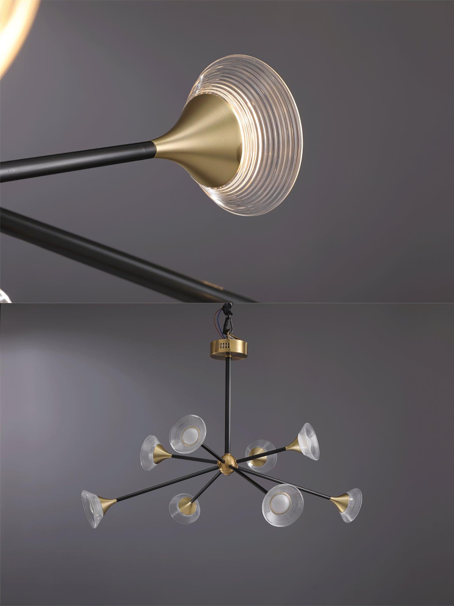 Myzoraris Mid Century Modern Glass Chandelier