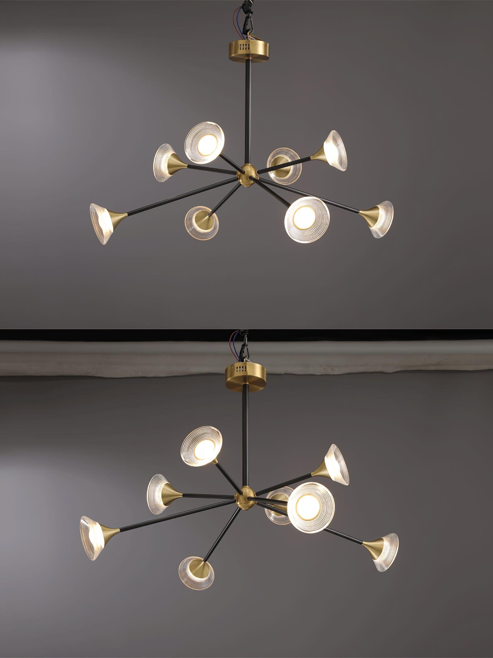 Myzoraris Mid Century Modern Glass Chandelier