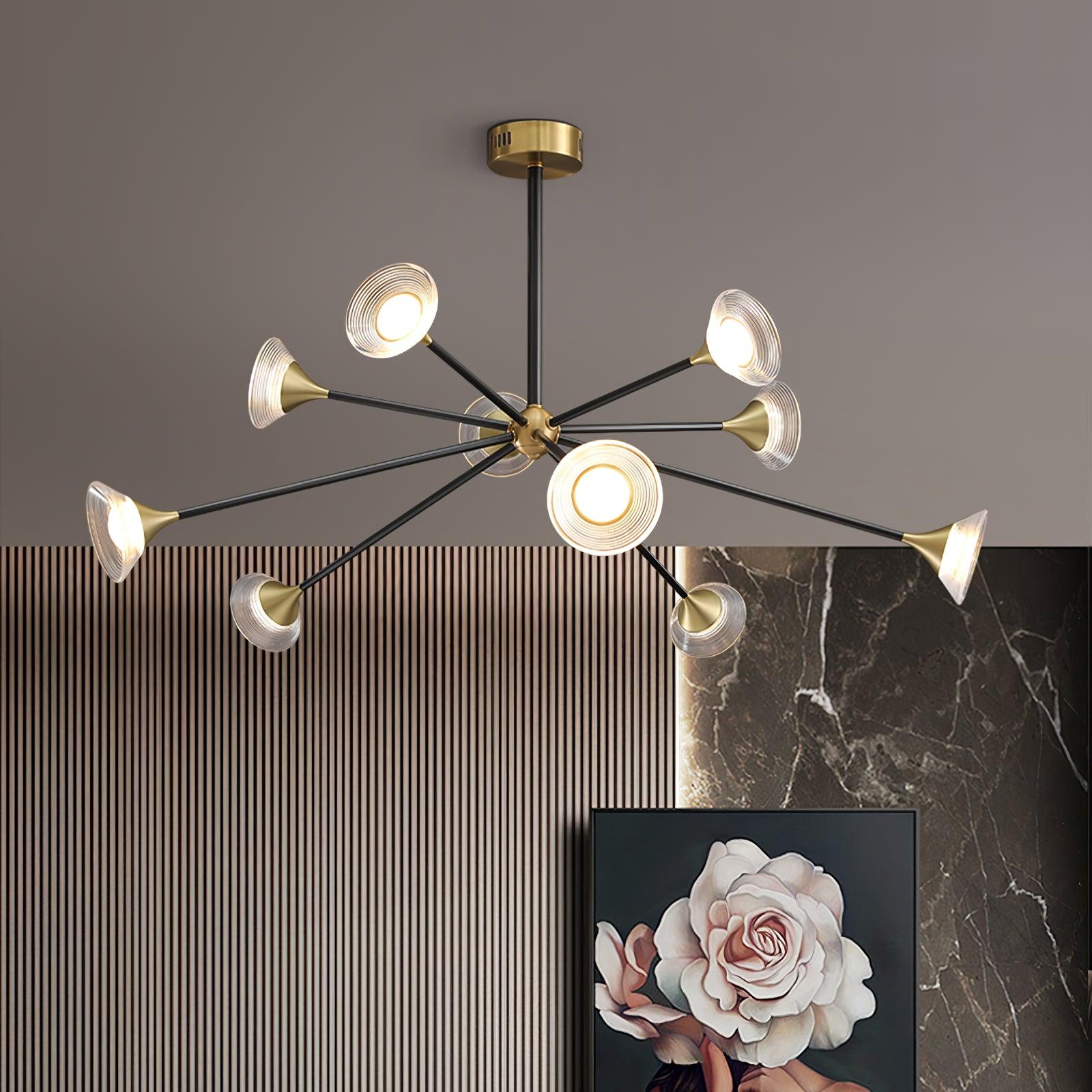 Myzoraris Mid Century Modern Glass Chandelier