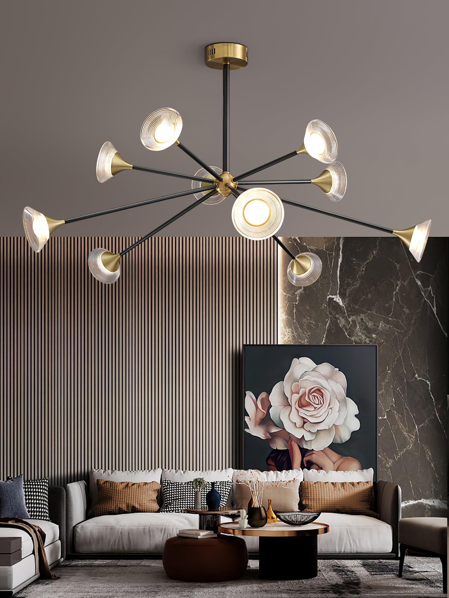 Myzoraris Mid Century Modern Glass Chandelier